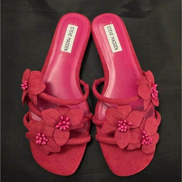 BRAND NEW STEVE MADDEN FLOWER WOMEN'S SANDALS G1 - Picture 2 of 15